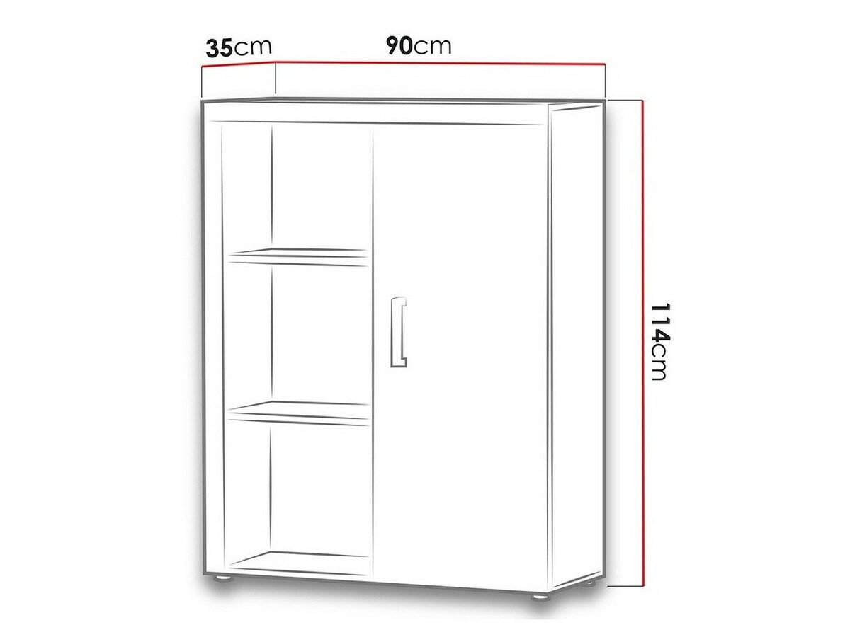 Buffet Odebeli 102 (Blanc + Blanc brillant)