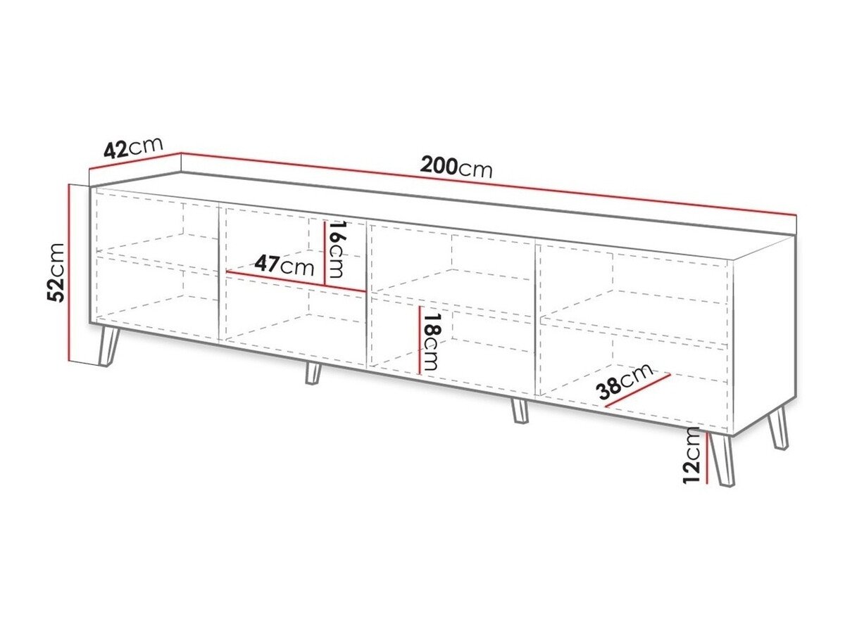 Meuble TV Charlotte 145 (Graphite + Graphite brillant)