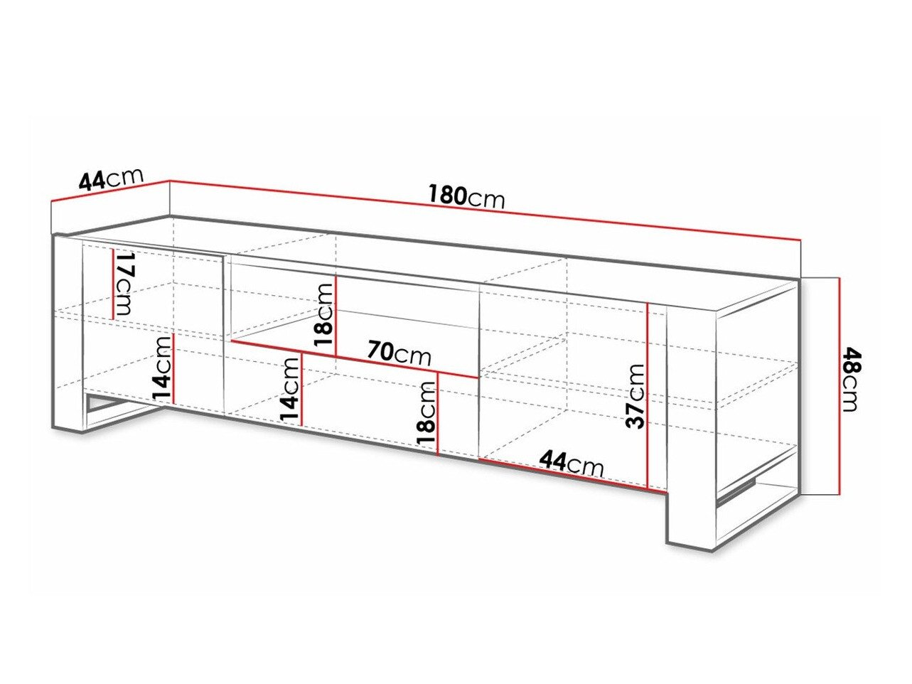 Meuble TV Nolvoi 100 (Chêne wotan + Anthracite)