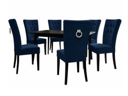 Salle à manger complète Racine 144 (Blanc + Magic Velvet 2216)