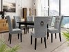 Salle à manger complète Racine 144 (Noir + Magic Velvet 2217)