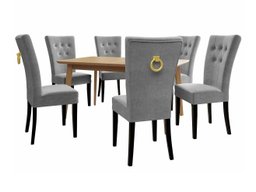 Salle à manger complète Racine 144 (Noir + Magic Velvet 2217)