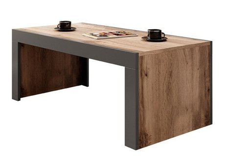 Table basse Charlotte 146 (Chêne wotan + Anthracite)