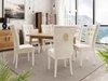 Salle à manger complète Racine 144 (Blanc + Magic Velvet 2250)