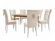 Salle à manger complète Racine 144 (Blanc + Magic Velvet 2250)