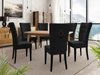 Salle à manger complète Racine 144 (Noir + Magic Velvet 2219)