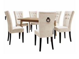 Salle à manger complète Racine 144 (Noir + Magic Velvet 2250)