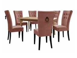 Salle à manger complète Racine 144 (Noir + Magic Velvet 2258)