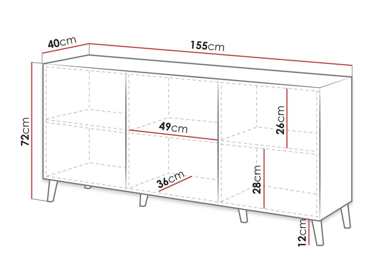 Buffet Charlotte 140 (Blanc)