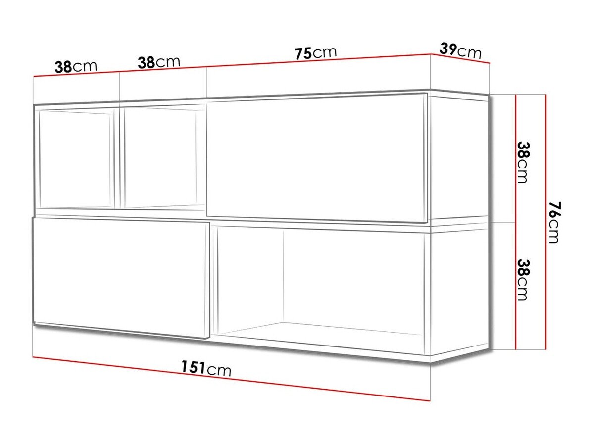 Ensemble d'armoires Corbele 120 (Blanc)
