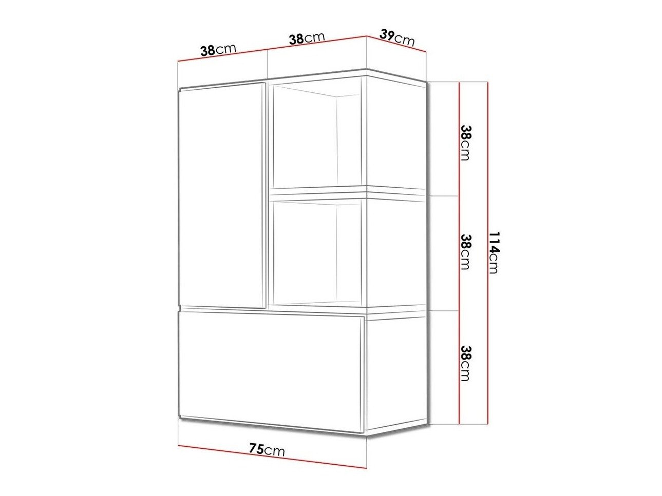 Ensemble d'armoires Corbele 122 (Blanc)