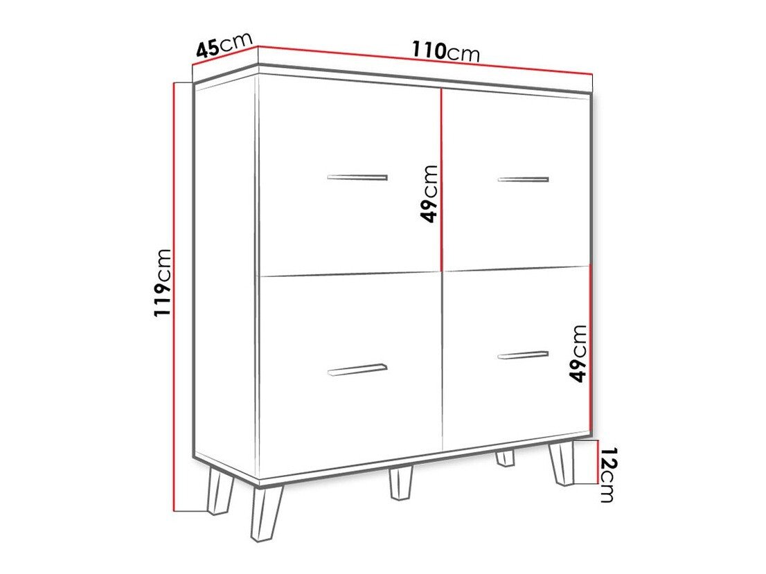 Buffet Larfloi 105 (Chêne wotan + Noir)