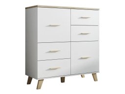 Commode Larfloi 104 (Blanc + Sonoma chêne)