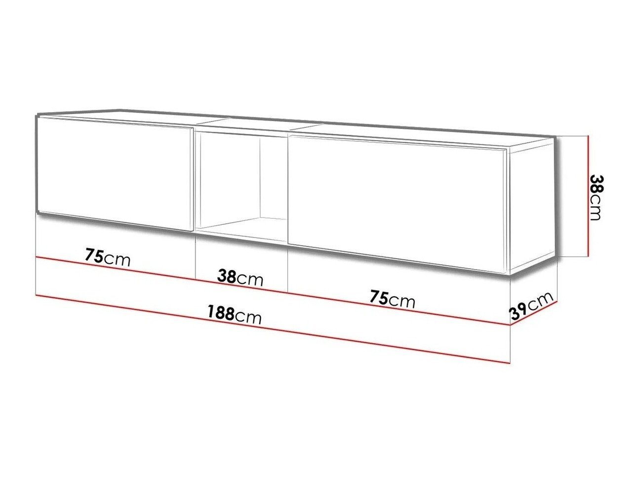 Meuble TV Corbele 115 (Blanc)