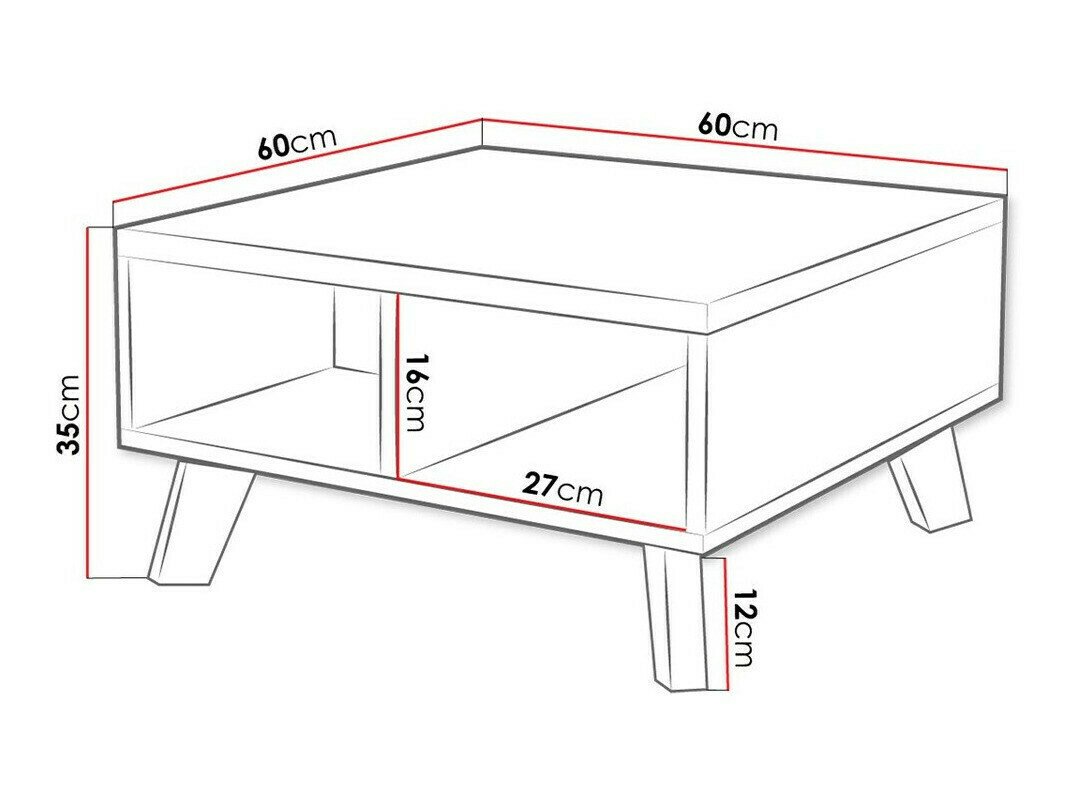 Table basse Larfloi 100 (Blanc + Sonoma chêne)