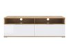 Meuble TV Tivetra 109 (Chêne wotan + Blanc brillant)