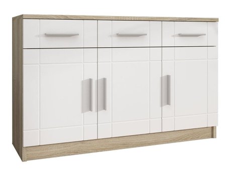 Commode Bacces I (Sonoma chêne + Blanc)