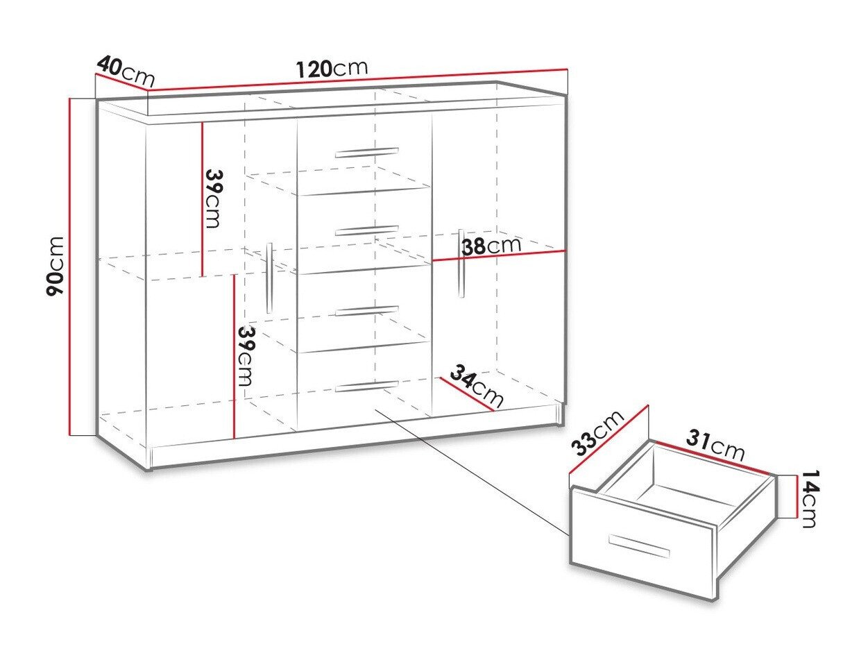 Commode Catromi 100 (Blanc)