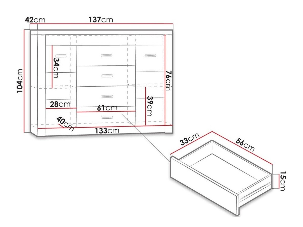 Commode Serfeno 104 (Frêne)
