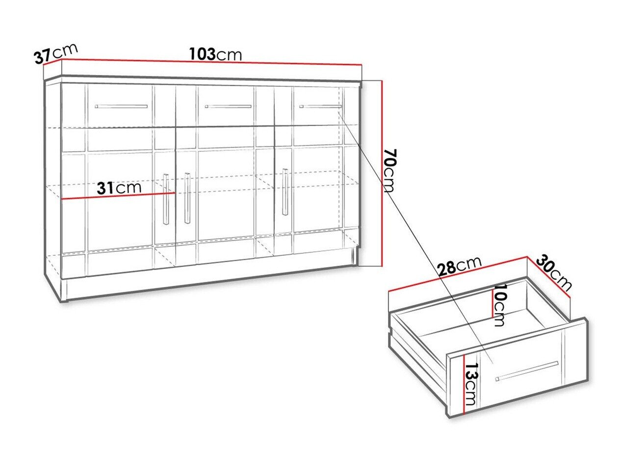 Commode Tucson 145 (Sonoma chêne)