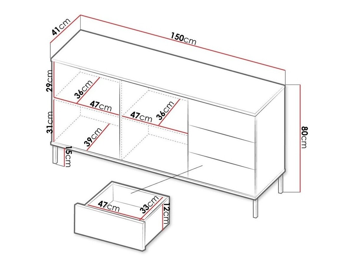 Commode Lomsore 104 (Clair bois)