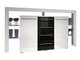 Commode Aestas (Blanc + Noir brillant)
