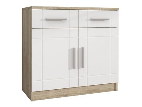 Commode Bacces (Sonoma chêne + Blanc)