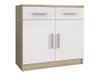 Commode Bacces (Sonoma chêne + Blanc)