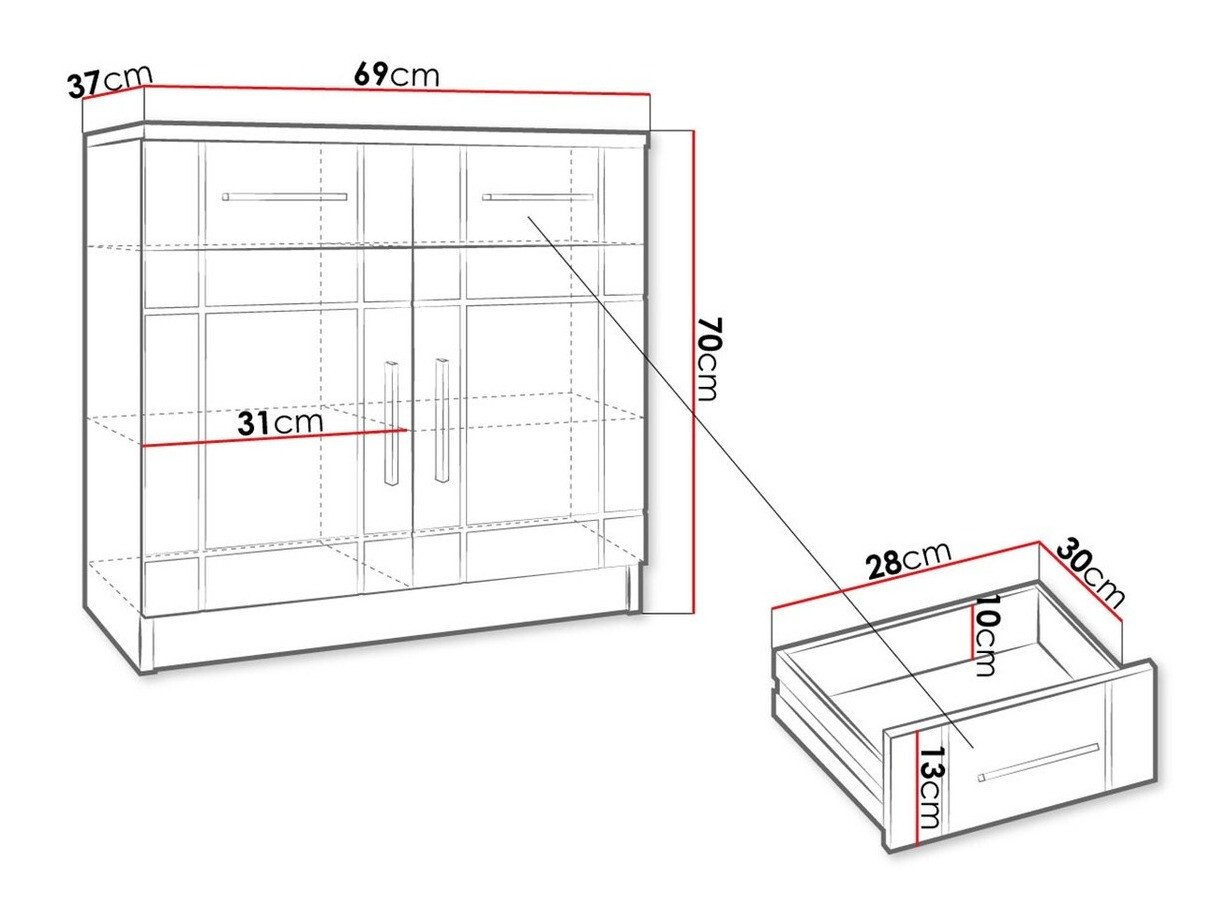 Commode Bacces (Sonoma chêne)