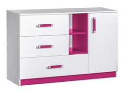 Commode Sorviru 101 (Blanc + Rose)
