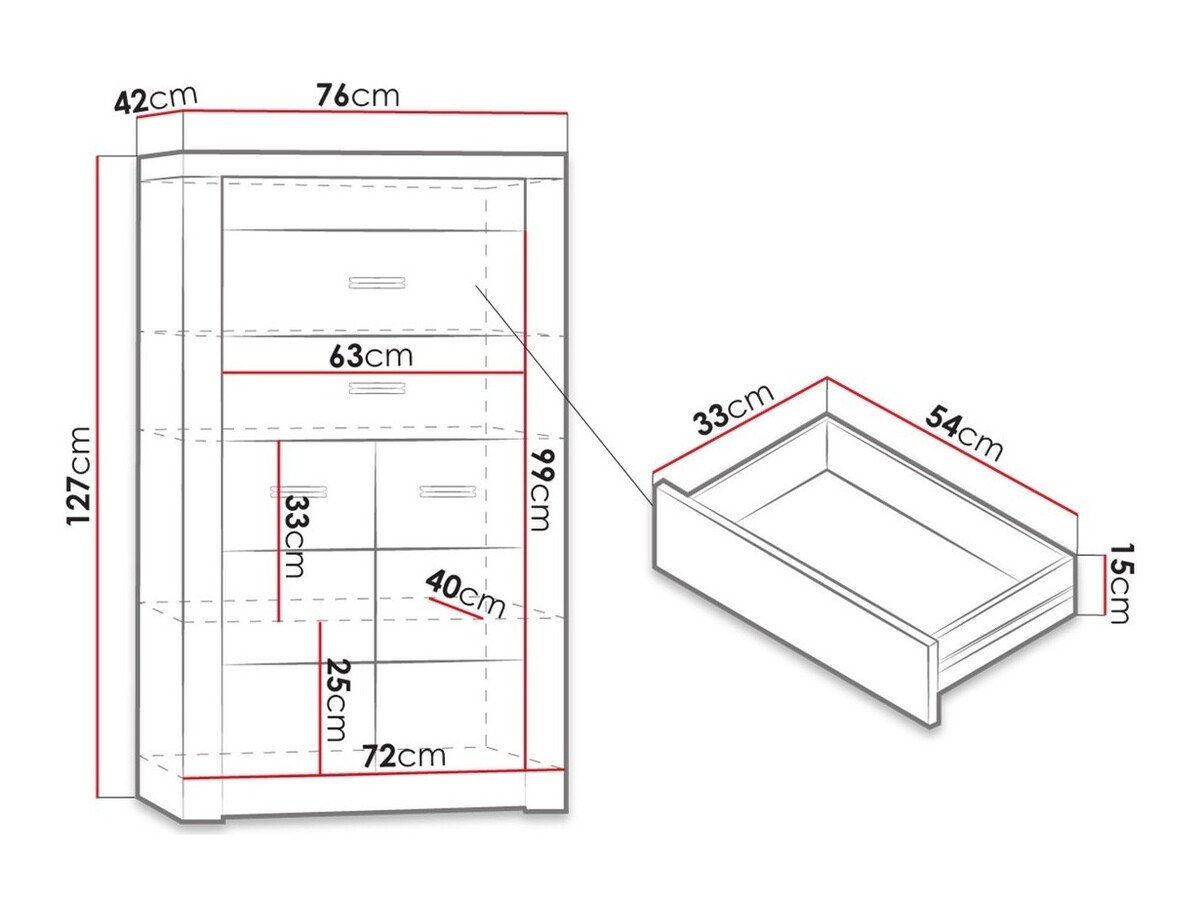 Commode Serfeno 103 (Artisanat blanc)