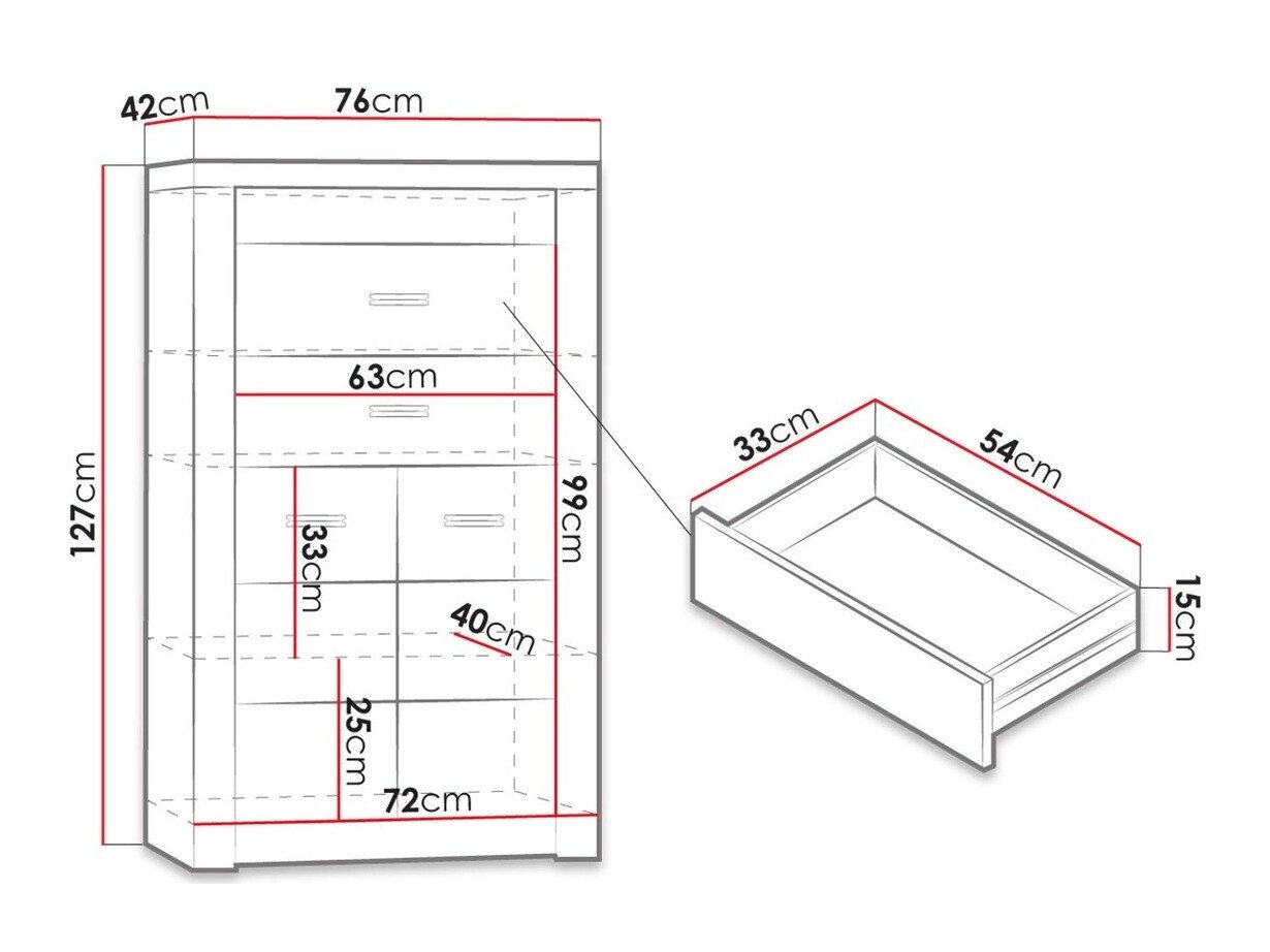 Commode Serfeno 103 (Chêne sombre)