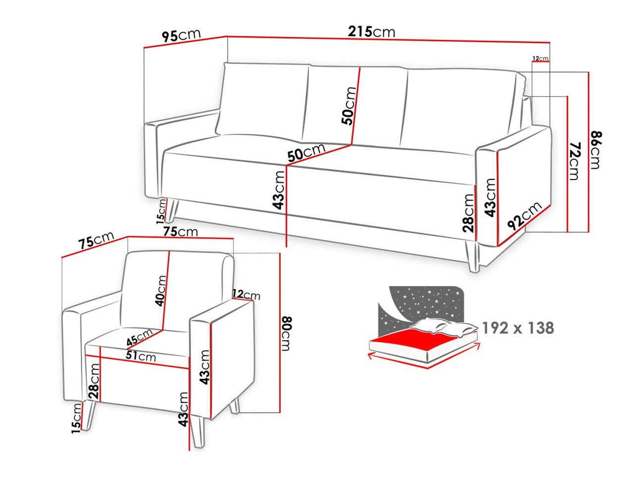 Ensemble de canapés Etrmoru 138