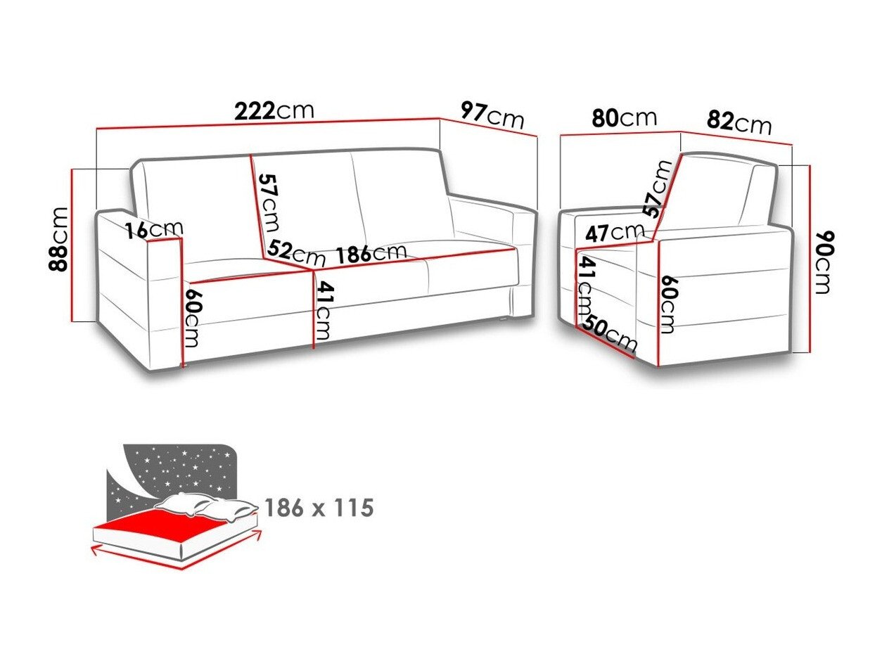 Ensemble de canapés Providence 171 (Soft 066 + Kreta 05)