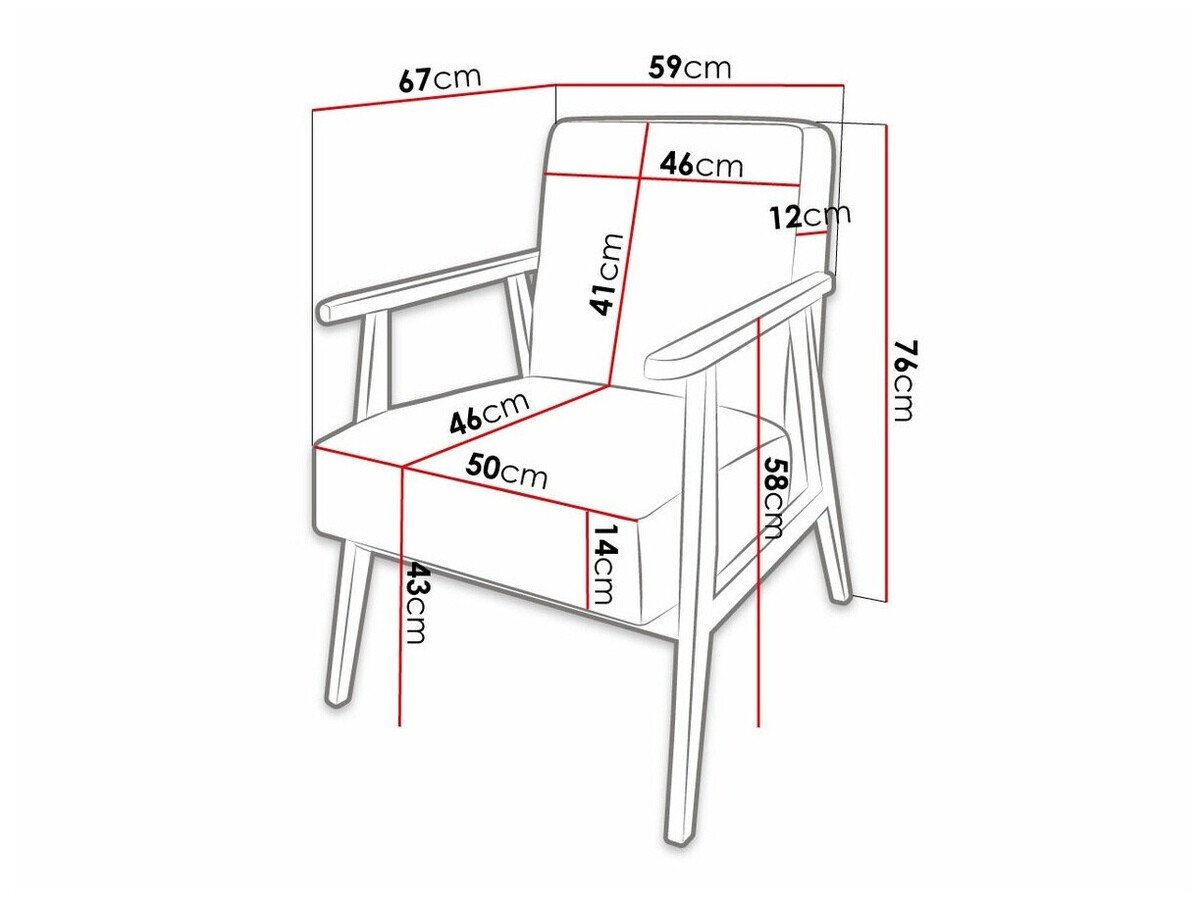 Fauteuil Clovis 100 (Magic Velvet 2206)