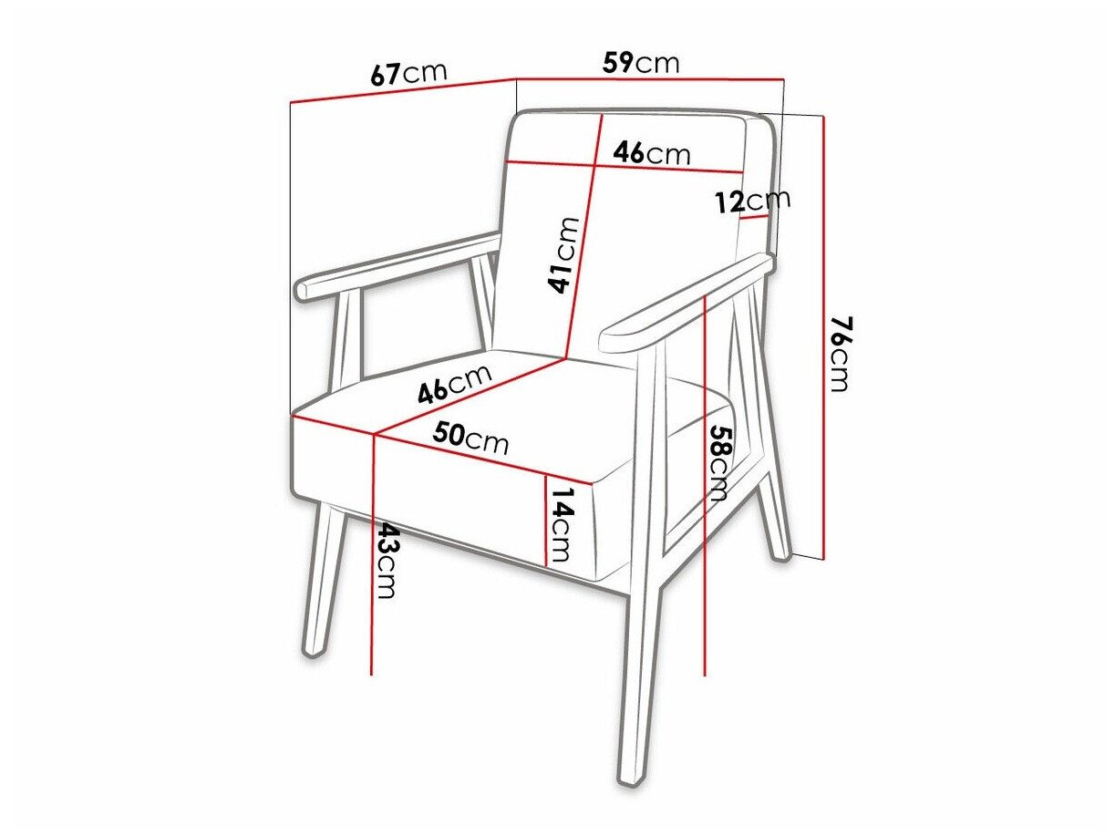Fauteuil Clovis 100 (Magic Velvet 2217)