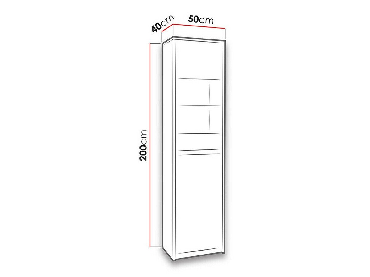 Étagère Fivelbo 113 (Chêne du Monastery + Noir brillant)