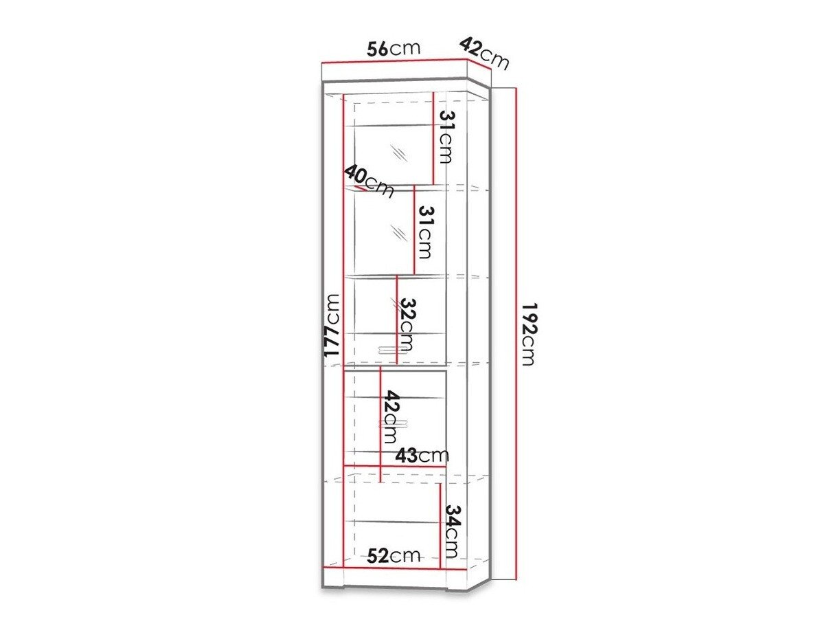Étagère Serfeno 102 (Chêne sombre)
