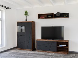 Ensemble de salon Fivale 111 (Chêne delano foncé + Noir mat)