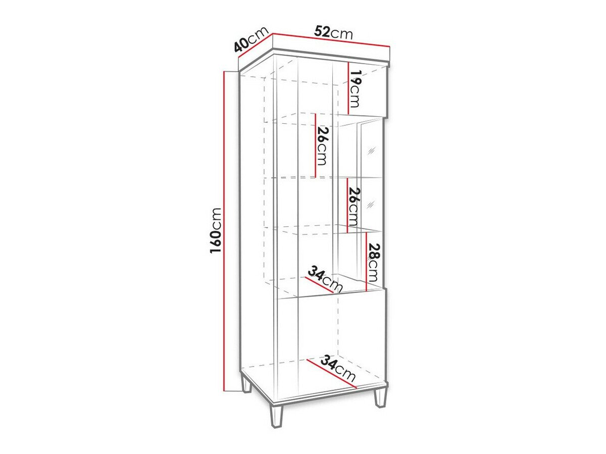 Étagère Livseri 109 (Blanc + Blanc brillant + Noir brillant)