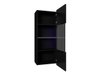 Armoire murale Tivdalu 102 (Noir + Noir brillant)