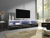 Meuble TV Nashville 100 (Blanc + Noir brillant)