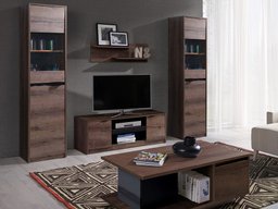 Ensemble de salon Fivelbo 114 (Chêne du Monastery + Noir brillant)