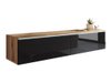 Meuble TV Sarasota 120 (Chêne wotan + Noir brillant)