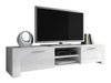 Meuble TV Nashville 104 (Blanc + Blanc brillant)
