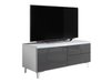 Meuble TV Uva III (Blanc + Gris brillant)