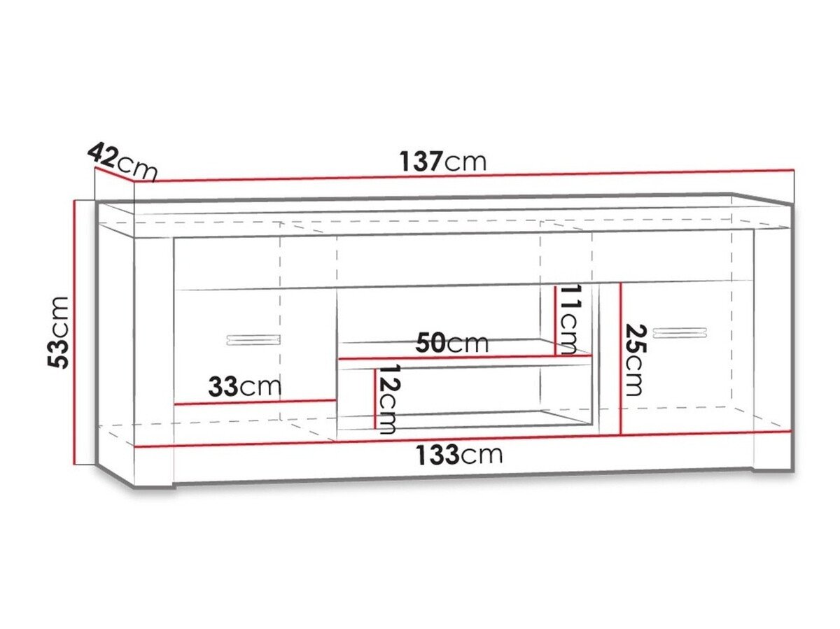 Meuble TV Serfeno 106 (Frêne)