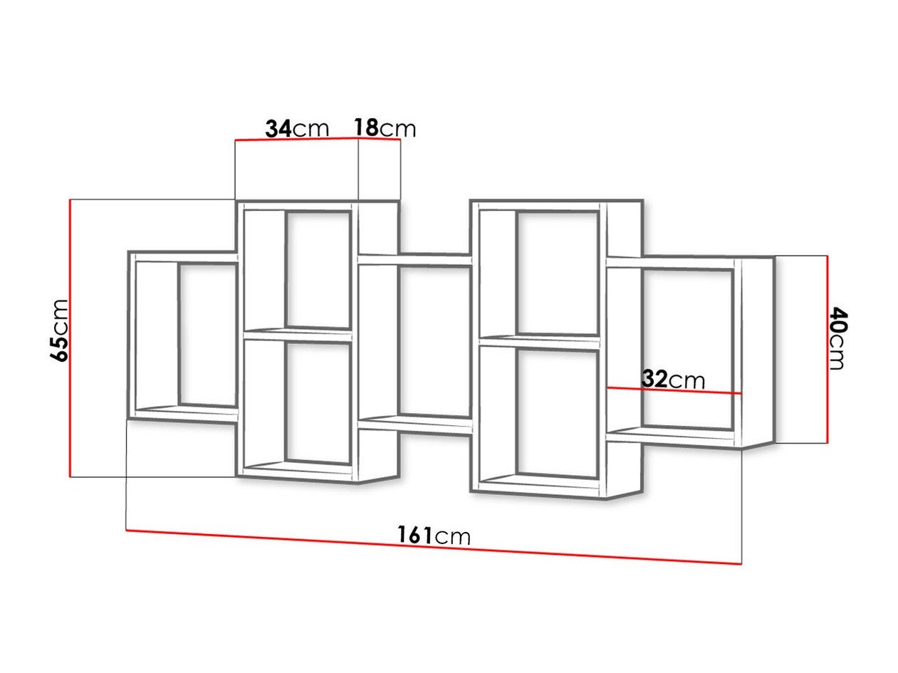 Étagère murale Sarasota 103 (Sonoma chêne)
