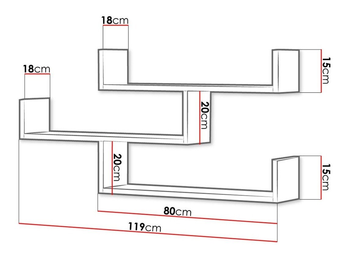 Étagère murale Sarasota 104 (Béton)