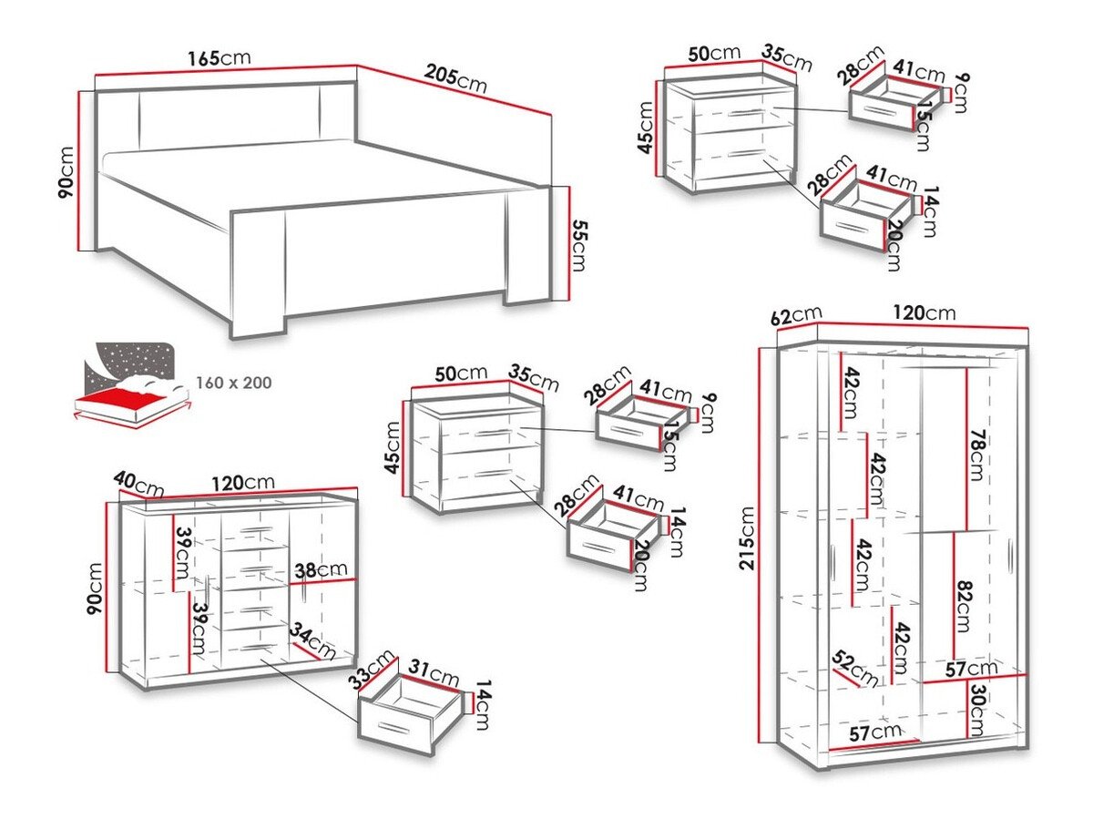 Ensemble de chambre Catromi 112 (Blanc + Soft Pik 029)